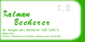 kalman becherer business card
